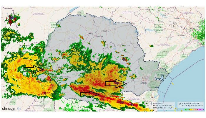  Com chuvas do fim de semana, seis cidades do Paraná superam média do mês de abril 